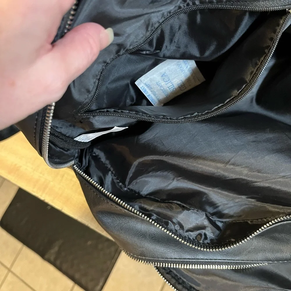 Faux Leather Backpack